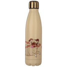 Load image into Gallery viewer, Reusable Mopps Pug Stainless Steel Hot &amp; Cold Thermal Insulated Drinks Bottle 500ml