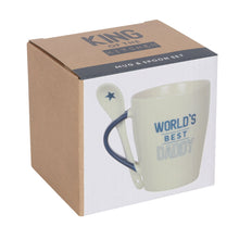 Load image into Gallery viewer, World&#39;s Best Daddy Ceramic Mug and Spoon Set