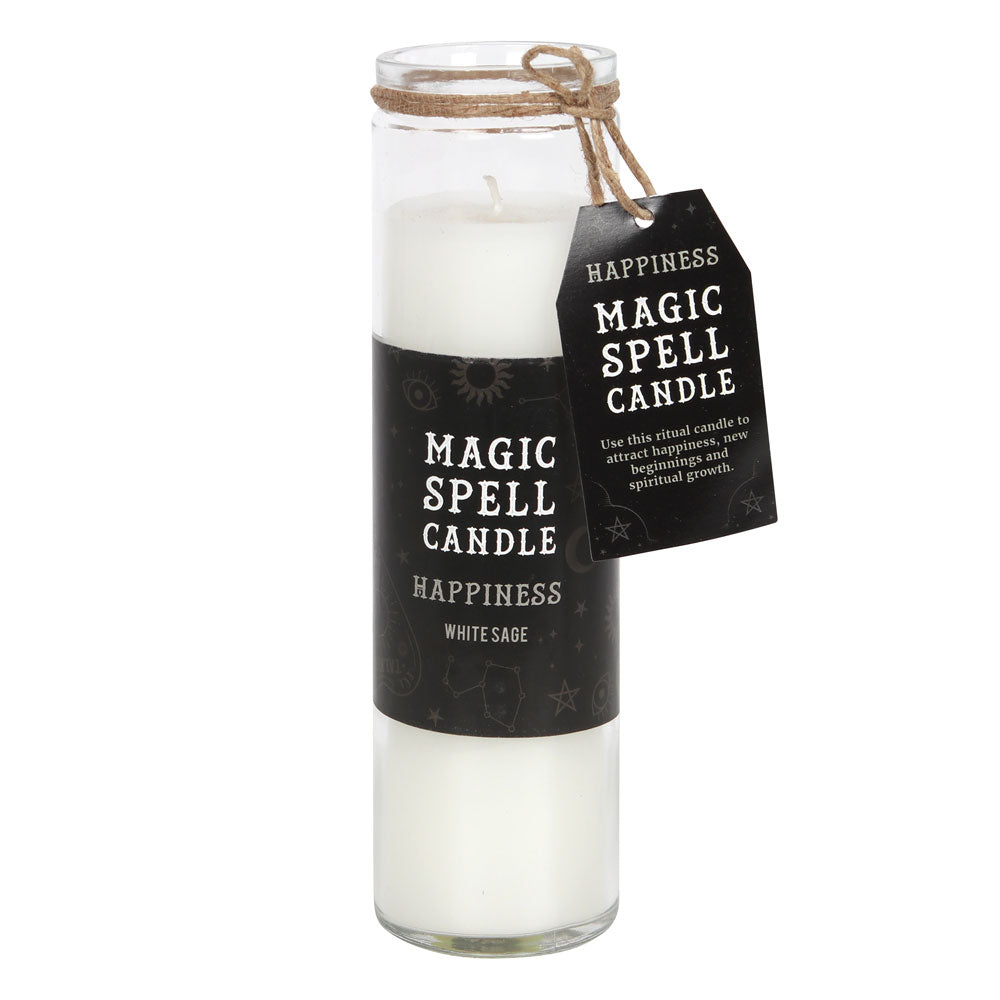 White Sage 'Happiness' Magic Spell Tube Candle