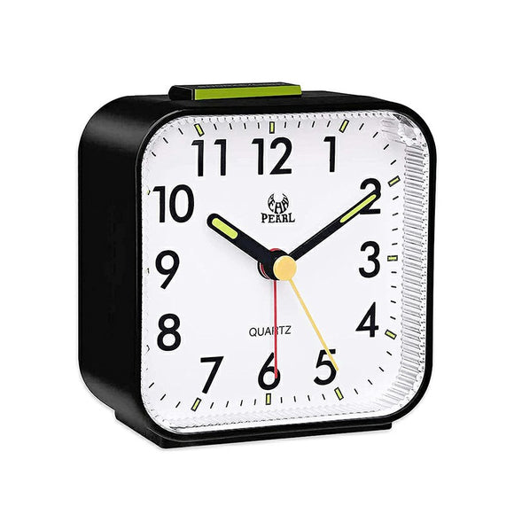 Silent Alarm Clock No Ticking Large Display Analogue Clocks with Snooze and Night Light