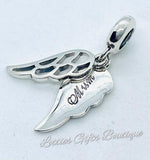 Sterling Silver Angel Wings Charm