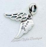 Sterling Silver Angel Wings Charm