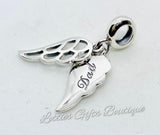 Sterling Silver Angel Wings Charm