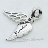 Sterling Silver Angel Wings Charm