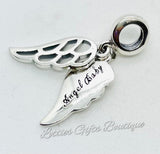 Sterling Silver Angel Wings Charm