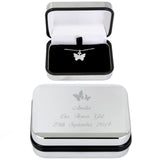 Personalised Butterfly Box and Butterfly Necklace