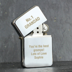 Personalised Silver Lighter - Any Text