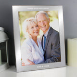 Personalised Any Message 8x10 Silver Photo Frame