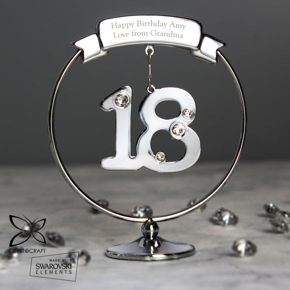 Personalised Crystocraft Birthday Celebration Ornament