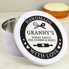 Load image into Gallery viewer, Personalised Handmade With Love Cake Tin