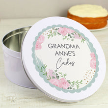 Load image into Gallery viewer, Personalised Springtime Cake Tin