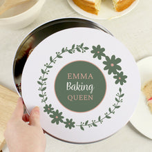 Load image into Gallery viewer, Personalised Floral Cake Tin