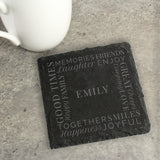 Personalised 'Together' Single Slate Coaster