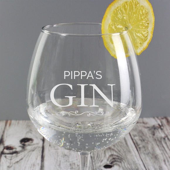 Personalised Gin Balloon Glass