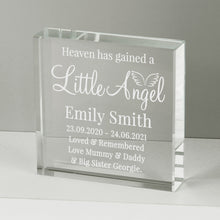 Load image into Gallery viewer, Personalised Little Angel Large Crystal Token