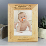 Personalised Godparents 5x7 Wooden Photo Frame