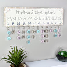 Load image into Gallery viewer, Personalised Birthday Planner Plaque with Customisable Discs