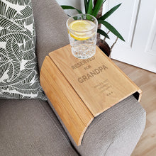 Load image into Gallery viewer, Personalised Reserved For Wooden Sofa Tray
