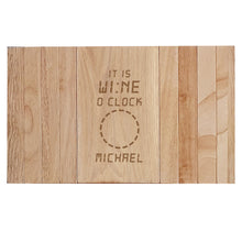 Load image into Gallery viewer, Personalised Its Wine O&#39;Clock Wooden Sofa Tray