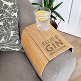 Personalised Large Free Text Wooden Sofa Tray