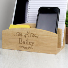 Load image into Gallery viewer, Personalised Mr &amp; Mrs Wooden Letter Rack