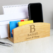 Load image into Gallery viewer, Personalised Initial &amp; Message Wooden Letter Rack