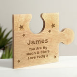 Personalised Star Design Jigsaw Coaster