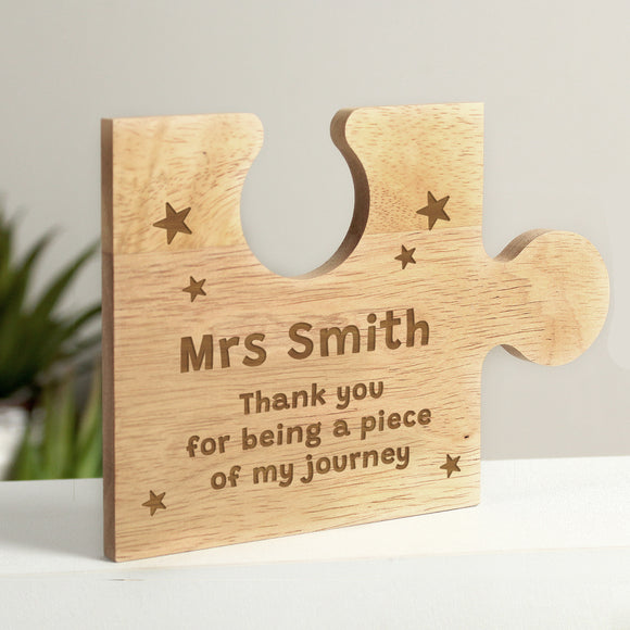 Personalised Star Design Jigsaw Coaster