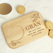 Load image into Gallery viewer, Personalised Floral Wooden Coaster Tray