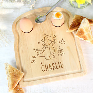 Personalised Dinosaur Egg & Toast Board