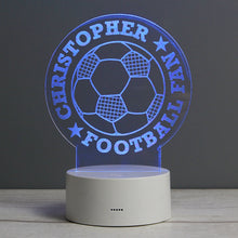 Load image into Gallery viewer, Personalised Football LED Colour Changing Desk Night Light