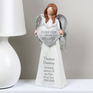 Personalised "forever in our hearts" Angel