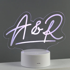 Personalised Name LED Colour Changing Desk Night Light