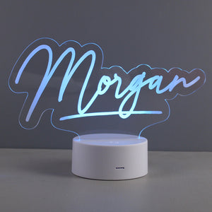 Personalised Name LED Colour Changing Desk Night Light