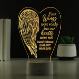 Personalised Angel Wings Memorial LED Light