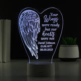 Personalised Angel Wings Memorial LED Light