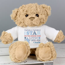 Load image into Gallery viewer, Personalised Twinkle Teddy Bear
