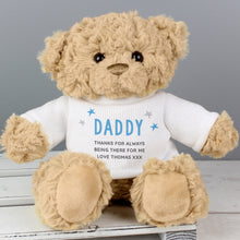 Load image into Gallery viewer, Personalised Blue Name &amp; Message Teddy Bear