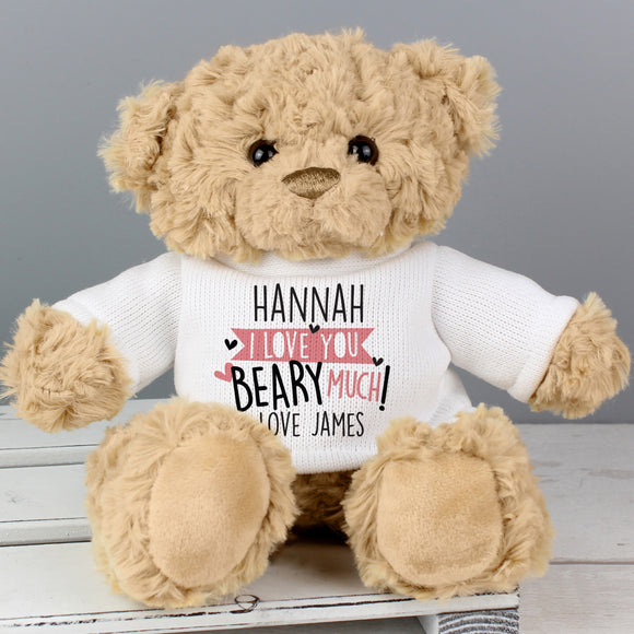 Personalised Love You Beary Much Teddy Bear