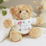 Personalised Geometric Floral Teddy Bear