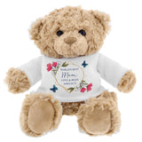 Personalised Geometric Floral Teddy Bear