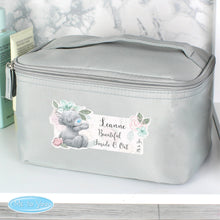 Load image into Gallery viewer, Personalised Me to You Floral Grey Vanity Bag