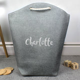 Personalised Silver Name Jumbo Storage Bag