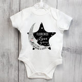 Personalised Baby To The Moon and Back 0-3 Months Baby Vest