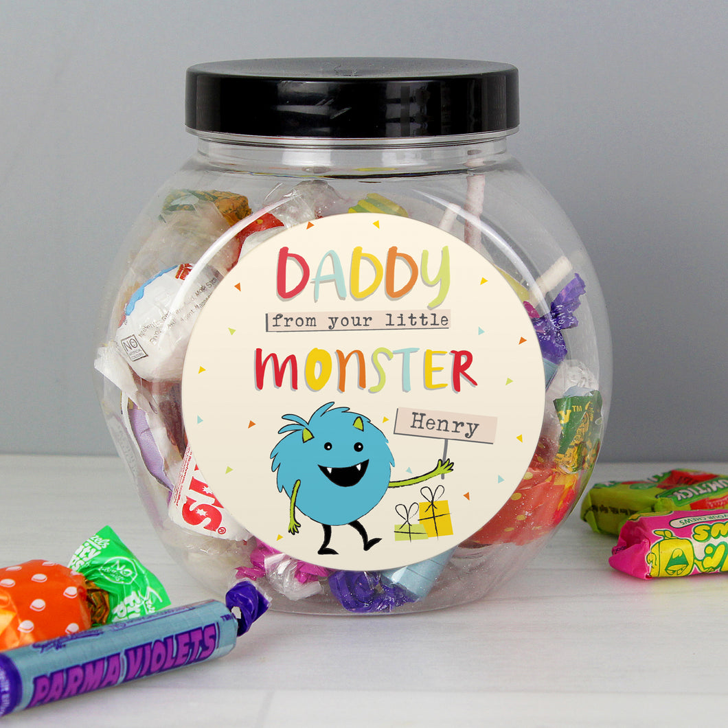 Personalised Little Monster Sweet Jar