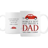 Personalised Worlds Best Taxi Driver Dad Mug