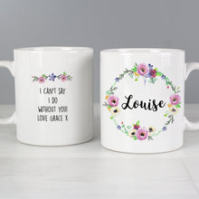 Load image into Gallery viewer, Personalised Floral Mug