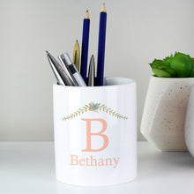 Load image into Gallery viewer, Personalised Floral Bouquet Ceramic Storage Pot