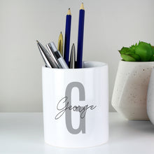 Load image into Gallery viewer, Personalised Initial &amp; Name Ceramic Storage Pot