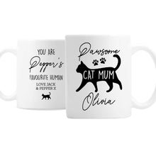 Load image into Gallery viewer, Personalised Pawsome Cat Mum Mug